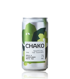 [CHAKOAPPLEELDER12] CHAKO Apple &amp; Elderflower White Tea Sparkling Tea Cocktail 12x250ml