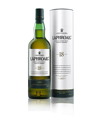 Laphroaig 18 Years Single Malt Whisky (white tube)