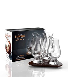 [GLENCAIRN2GLAJUG] The Glencairn Wooden Flight Tray + 2 Glasses + Water Jug w/Gift Box