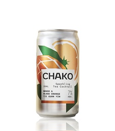 [CHAKOMANGOBO12] CHAKO Mango &amp; Blood Orange Tie Guan Yin Sparkling Tea Cocktail 12x250ml