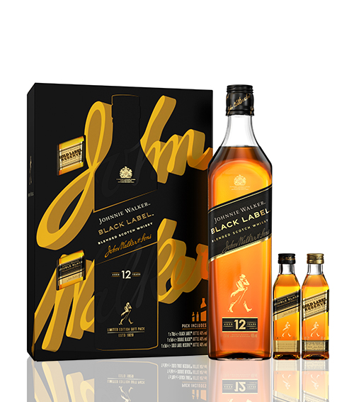 Johnnie Walker Black Label 12 Years w/ Double Black 50ml + Gold Label Reserve 50ml