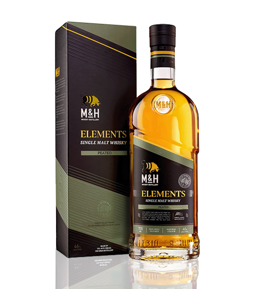 Milk &amp; Honey (M&amp;H) Elements Peated Cask Single Malt Whisky