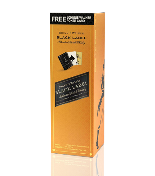 Johnnie Walker Black Label 12 Years + Poker Card