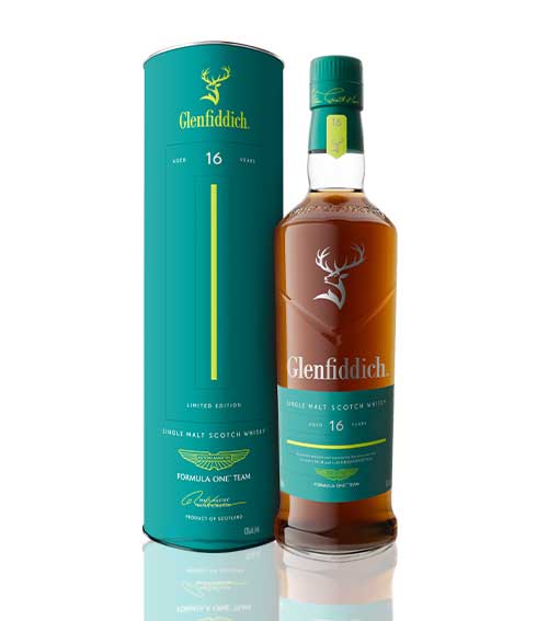 Glenfiddich x Aston Martin Formula One Team 16 Years Single Malt Whisky
