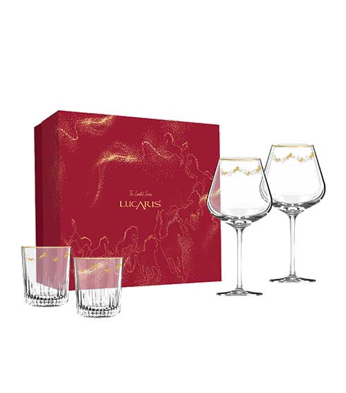 Lucaris CNY 2026 Year of the Horse Elite Set (2 Burgundy WG 2 Gleam double RG)