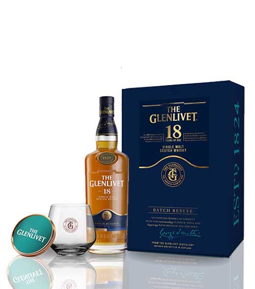 The Glenlivet 18 Years Single Malt Whisky Gift Set
