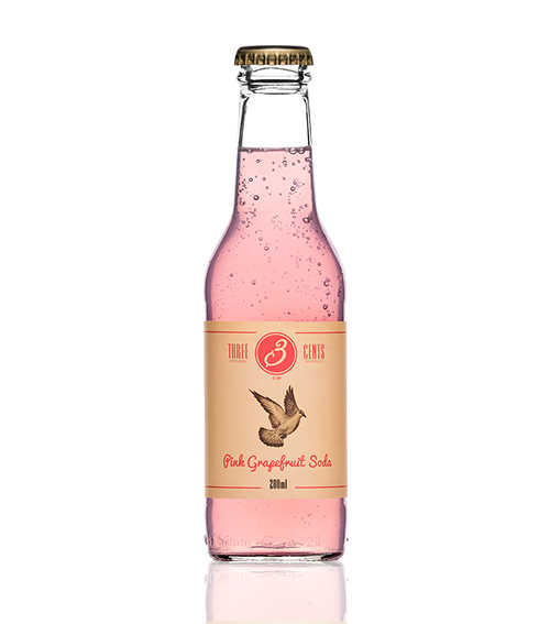 Three Cents Pink Grapefruit Soda 24x200ml