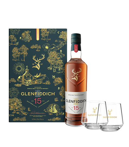 Glenfiddich 15 Years Single Malt Whisky Gift Set