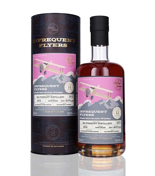 Alistair Walker Infrequent Flyers Miltonduff 2012 Distilled 11 Years Single Malt Whisky