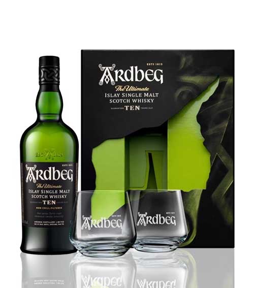 Ardbeg Ten Years w/2 Glasses Gift Set